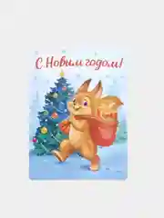Лазурный магнит новогодний сувенир снеговик