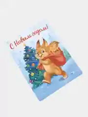 Лазурный магнит новогодний сувенир снеговик
