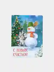 Магнит новогодний сувенир снеговик