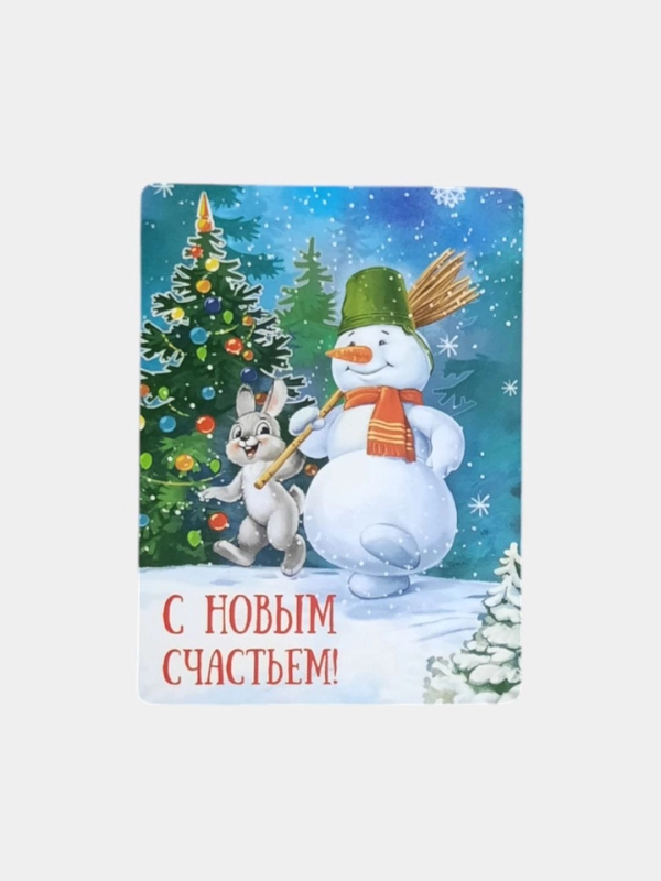 Магнит новогодний сувенир снеговик