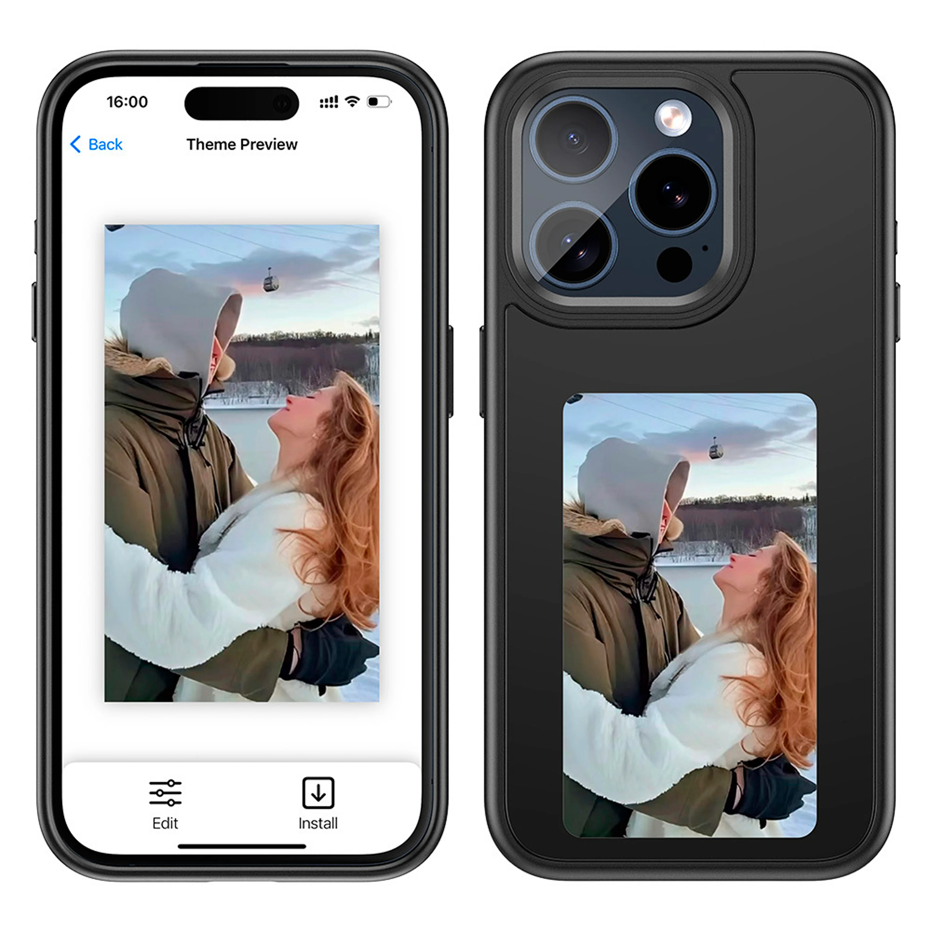 Чехол-кейс с цветным дисплеем для Apple iPhone 16Pro