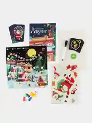 Фиолетовый новогодняя настольная игра "Новый год: адвент-квест", 7 в 1
