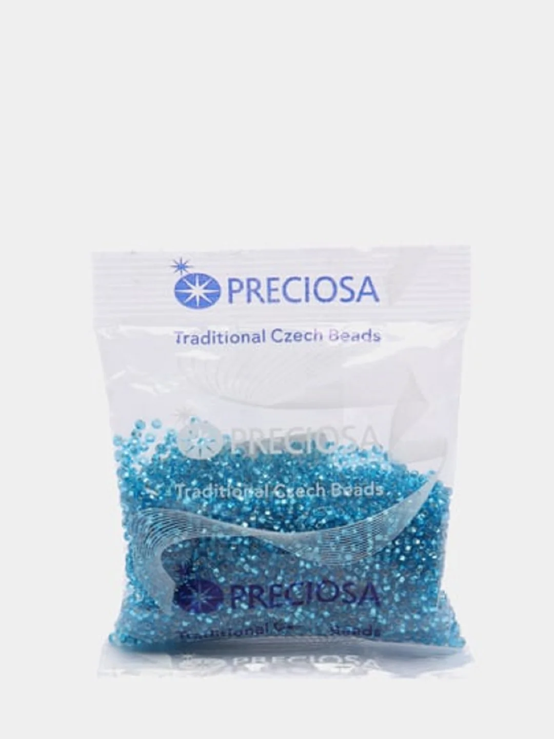 Небесно-голубой бисер чешский Preciosa Чехия № 10/0, 50 гр