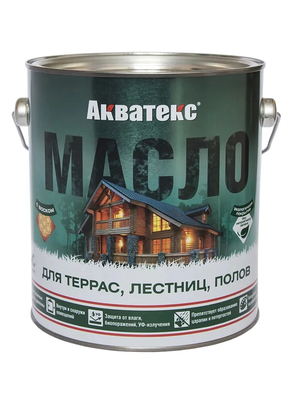 Натуральное масло для дерева Акватекс Бальзам, матовое, 0,75 л, махагон