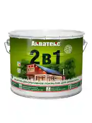 Защитно-декоративное покрытие для дерева Акватекс 2 в 1, полуматовое, 0,8 л, калужница