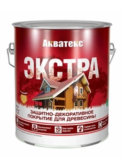 Защитно-декоративное покрытие для дерева Акватекс 2 в 1, полуматовое, 9 л, махагон
