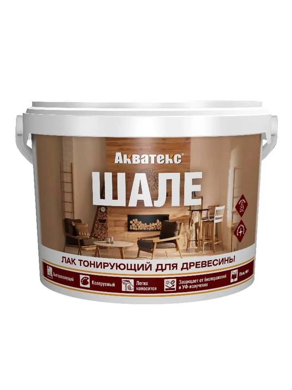 Защитно-декоративное покрытие для дерева Акватекс Экстра, полуглянцевое, 9 л, рябина