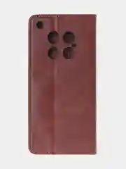 Коричневый чехол-книжка для Infinix Zero 40 (5G) из высококачественной искусственной кожи