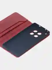 Красный чехол-книжка для Infinix Zero 40 (5G) из высококачественной искусственной кожи