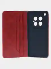 Красный чехол-книжка для Infinix Zero 40 (5G) из высококачественной искусственной кожи