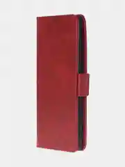 Алый чехол-книжка для Infinix Zero 40 (5G) из высококачественной искусственной кожи