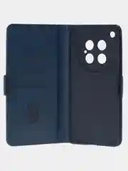 Темно-синий чехол-книжка для Infinix Zero 40 (5G) из высококачественной искусственной кожи