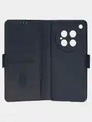 Угольный чехол-книжка для Infinix Zero 40 (5G) из высококачественной искусственной кожи
