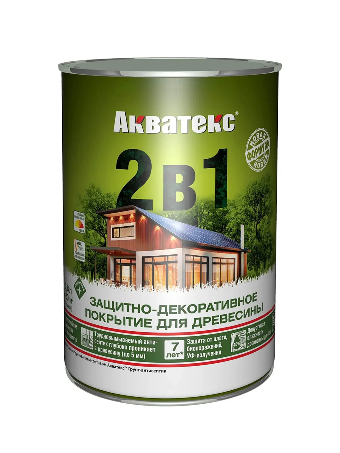 Антисептик для дерева Акватекс Сканди 65119, кроющий, полуматовый, 9 л, имбирь