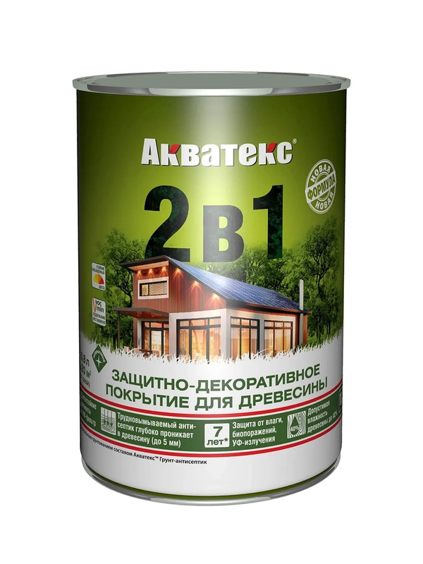 Антисептик для дерева Акватекс Сканди 65119, кроющий, полуматовый, 9 л, имбирь