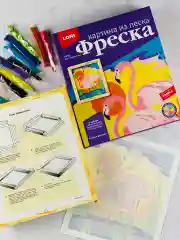 Набор песочная картина Розовый Фламинго Аппликация Лори