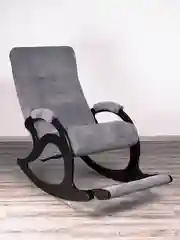 Тёмно-серый кресло качалка взрослое с подножкой Glider, 2 цвета