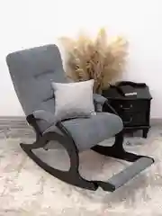 Тёмно-серый кресло качалка взрослое с подножкой Glider, 2 цвета