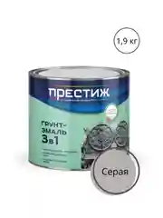 Грунт-эмаль по ржавчине 3 в 1 Престиж М, полуматовая, 1,9 кг, серая