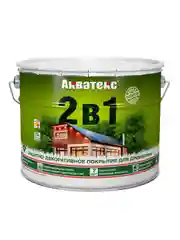 Защитно-декоративное покрытие для дерева Акватекс 2 в 1, полуматовое, 2,7 л, белое