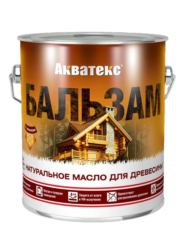 Защитно-декоративное покрытие для дерева Акватекс Экстра, полуглянцевое, 2,7 л, калужница