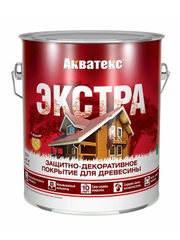 Защитно-декоративное покрытие для дерева Акватекс 2 в 1, полуматовое, 20 л, тик