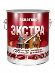 Защитно-декоративное покрытие для дерева Акватекс 2 в 1, полуматовое, 20 л, тик