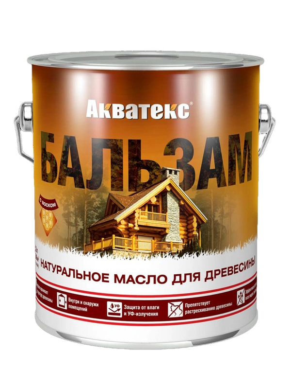 Защитно-декоративное покрытие для дерева Акватекс Экстра, полуглянцевое, 2,7 л, каштан