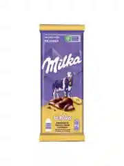 Шоколад молочный пористый «Milka Bubbles» с бананово-йогуртовой начинкой, 87 г