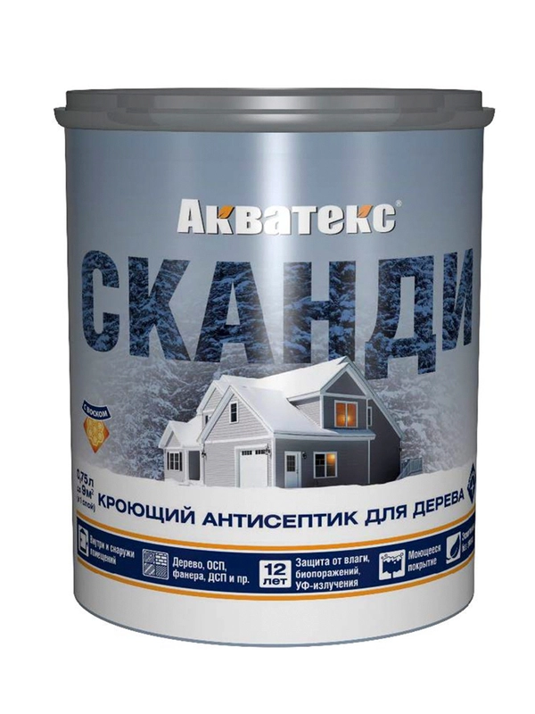 Антисептик для дерева Акватекс Викинг, лессирующий, полуматовый, 9 л, сосна