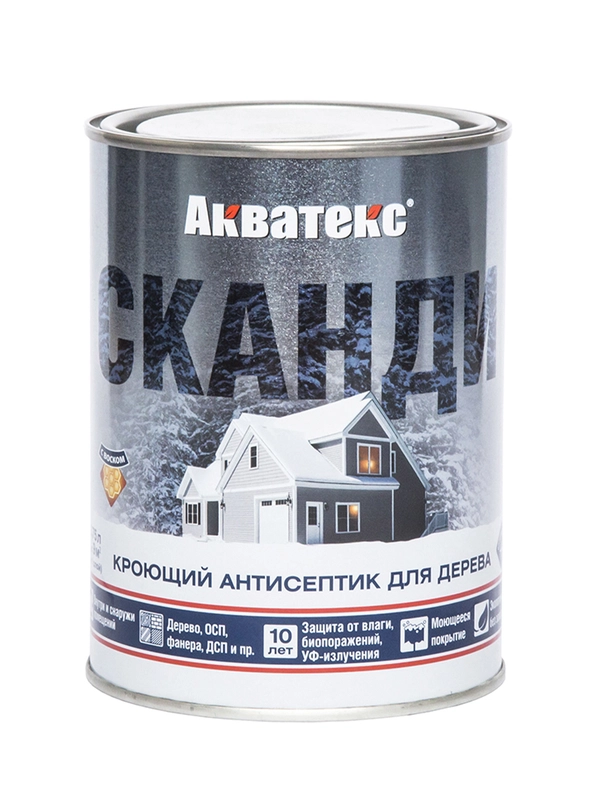 Антисептик для дерева Акватекс Прованс, лессирующий, полуматовый, 9 л, тик
