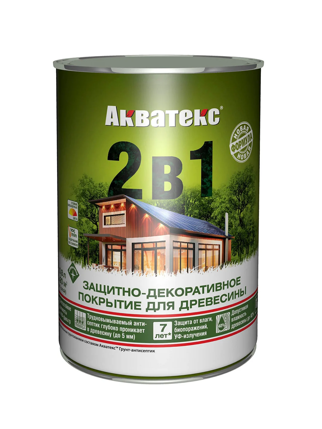 Антисептик для дерева Акватекс Сканди 65123, кроющий, полуматовый, 9 л, топленое молоко