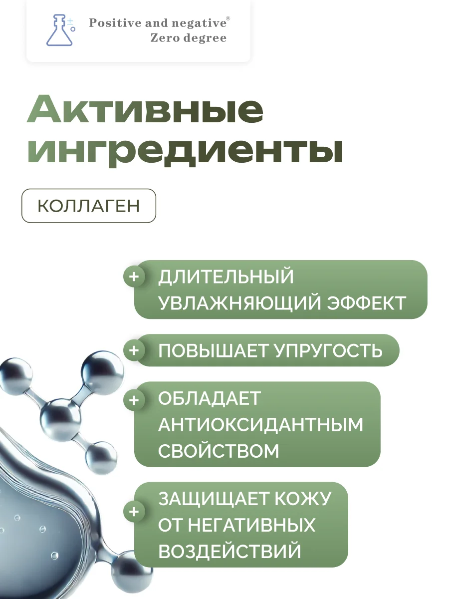 Коллагеновая омолаживающая сыворотка против морщин Positive and negative Zero degree