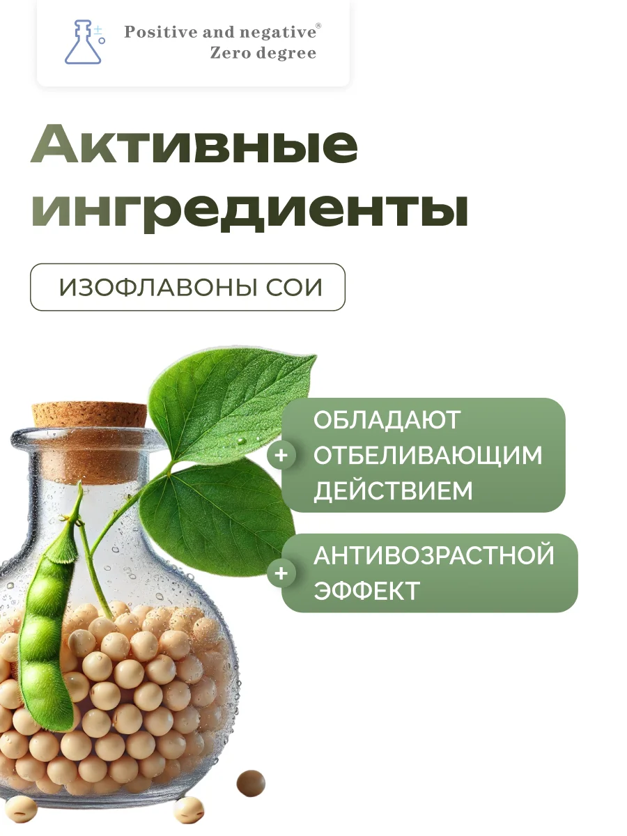 Крем с пиранолом для выравнивания тона кожи лица Positive and negative Zero degree