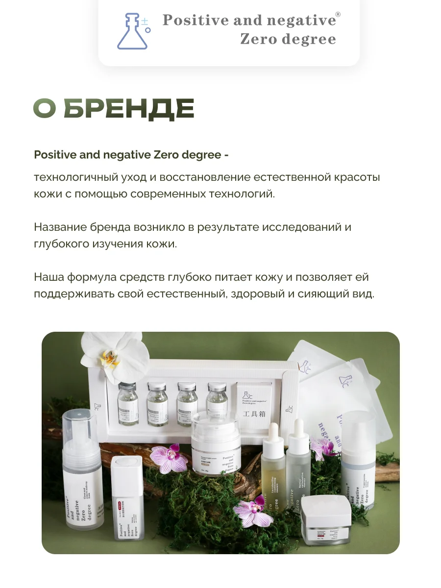 Эссенция-лосьон для лица с пептидами голубой меди Positive and negative Zero degree