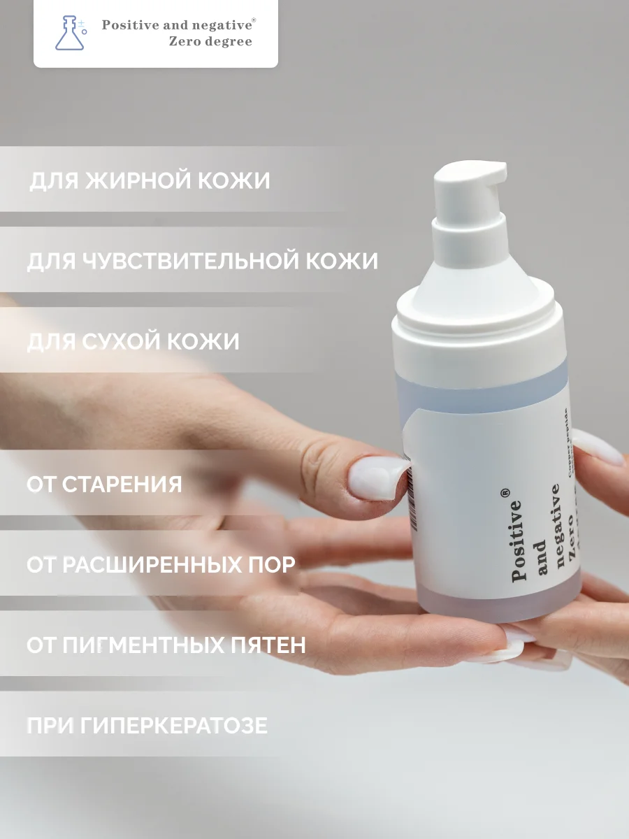 Эссенция-лосьон для лица с пептидами голубой меди Positive and negative Zero degree