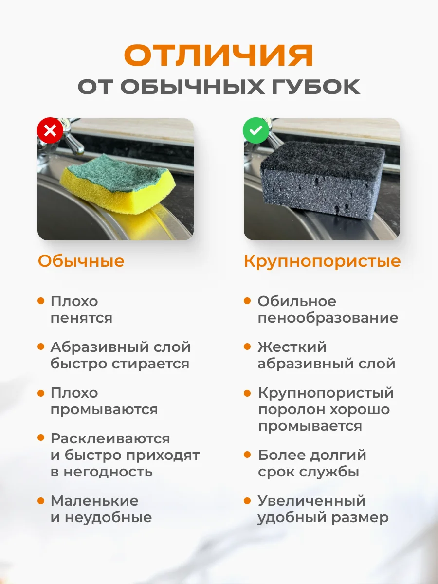 Губки черные 5шт