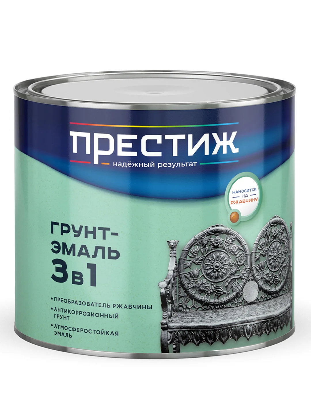 Грунт ГФ-021 антикоррозионный по металлу Престиж, матовый, 20 кг, серый