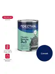 Грунт-эмаль по ржавчине Престиж 3 в 1, полуглянцевая, 0,9 кг, синяя