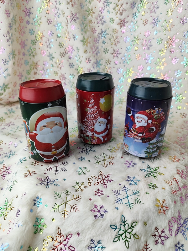 Жестяная банка-копилка для подарков MERRY CHRISTMAS