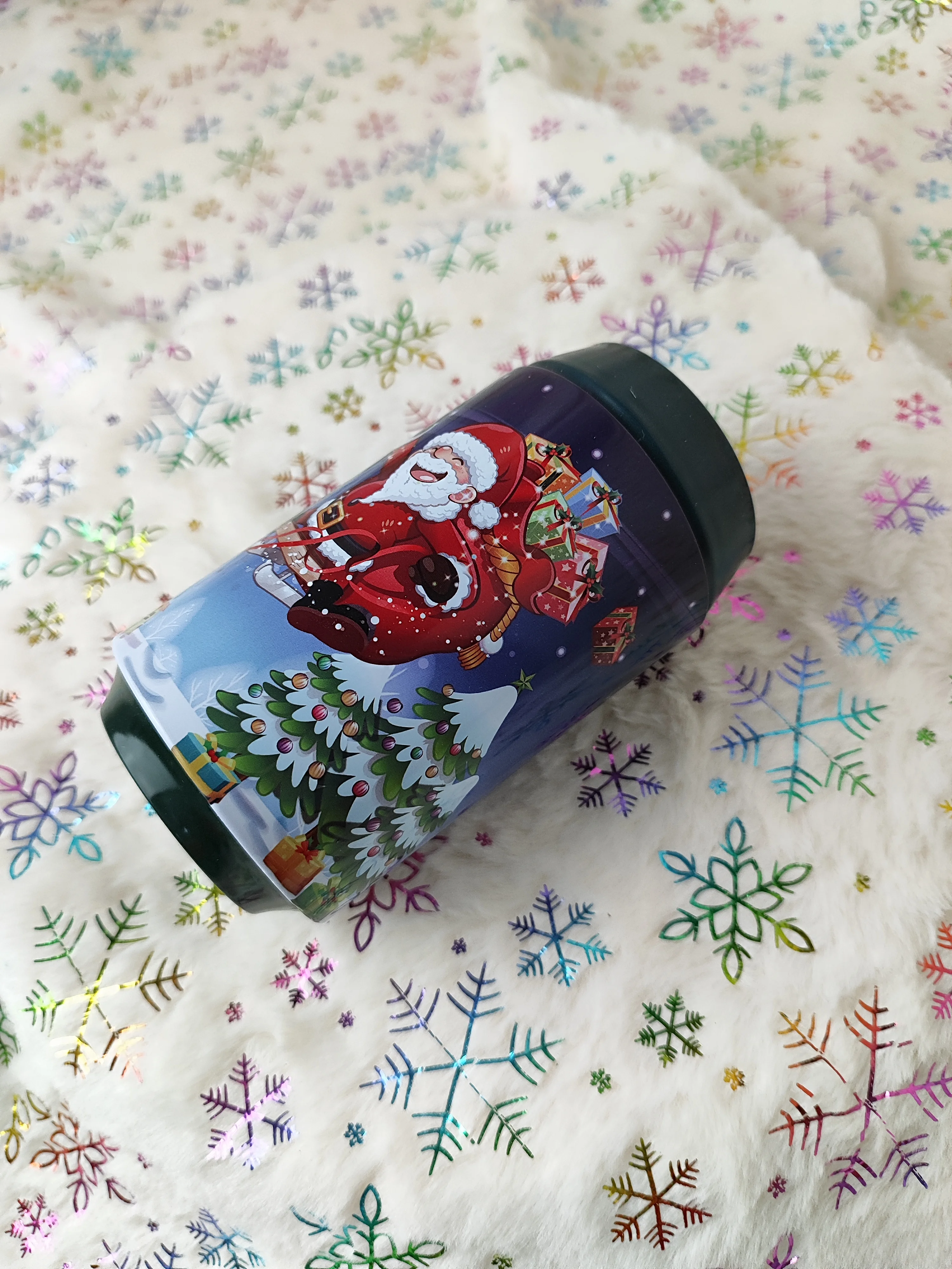 Синий жестяная банка-копилка для подарков MERRY CHRISTMAS