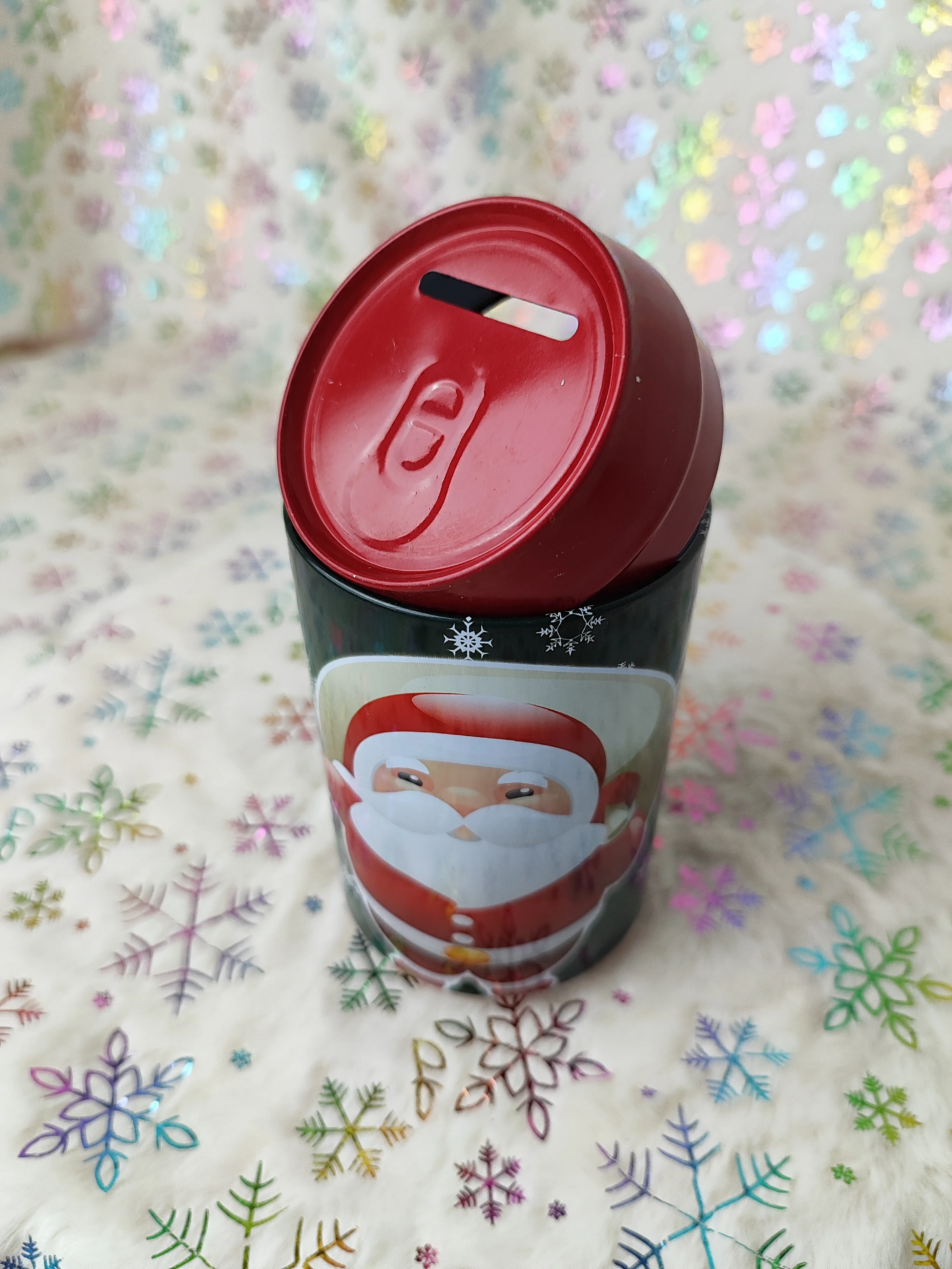 Зеленый жестяная банка-копилка для подарков MERRY CHRISTMAS