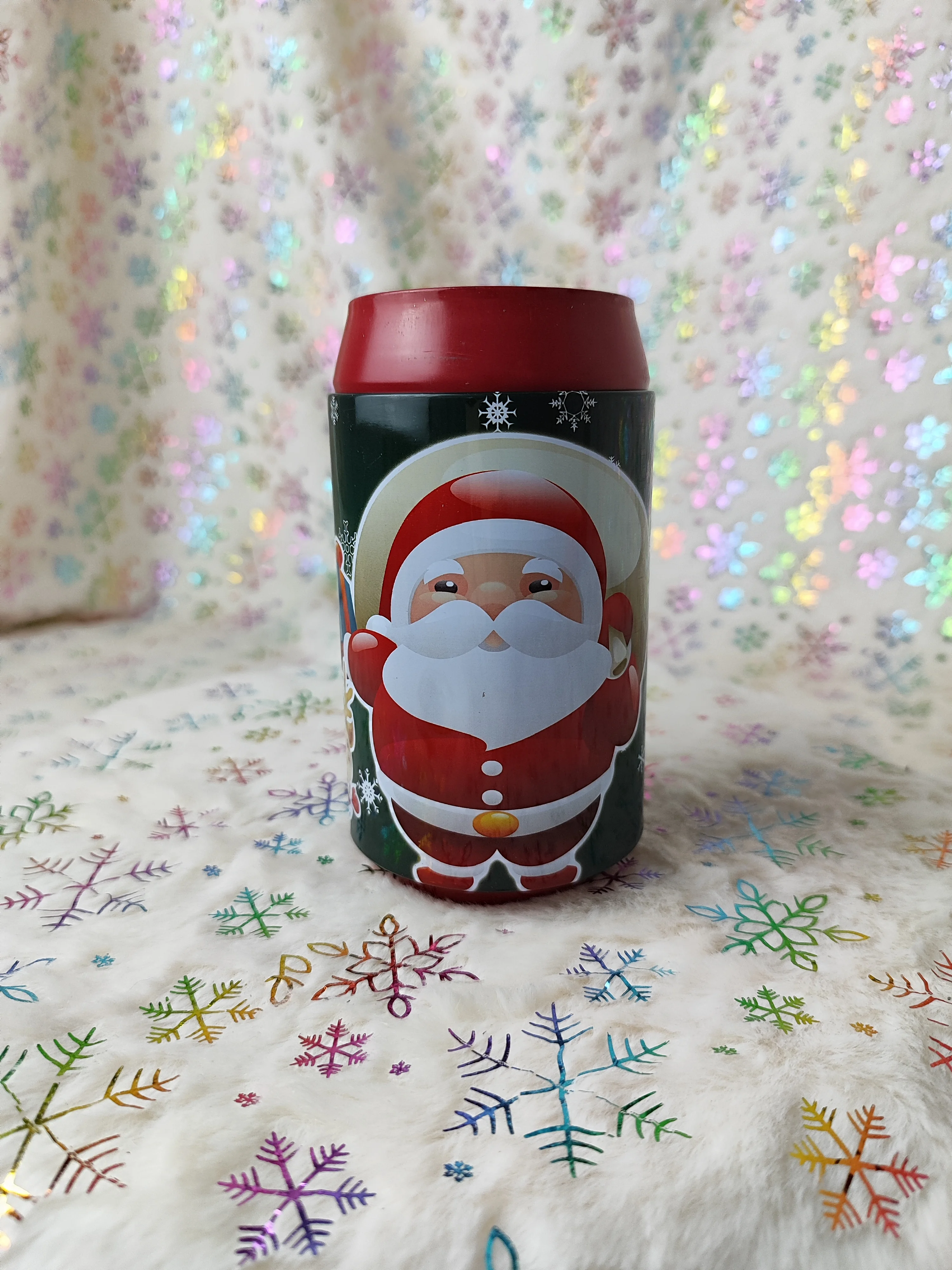 Зеленый жестяная банка-копилка для подарков MERRY CHRISTMAS