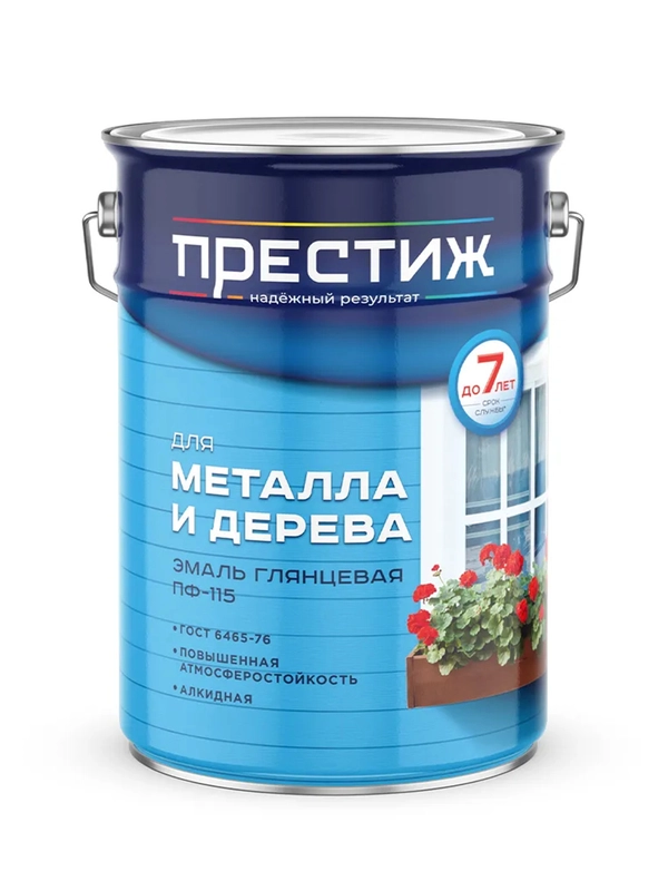 Эмаль ПФ-115 для металла и дерева Престиж, алкидная, глянцевая, 0,9 кг, слоновая кость