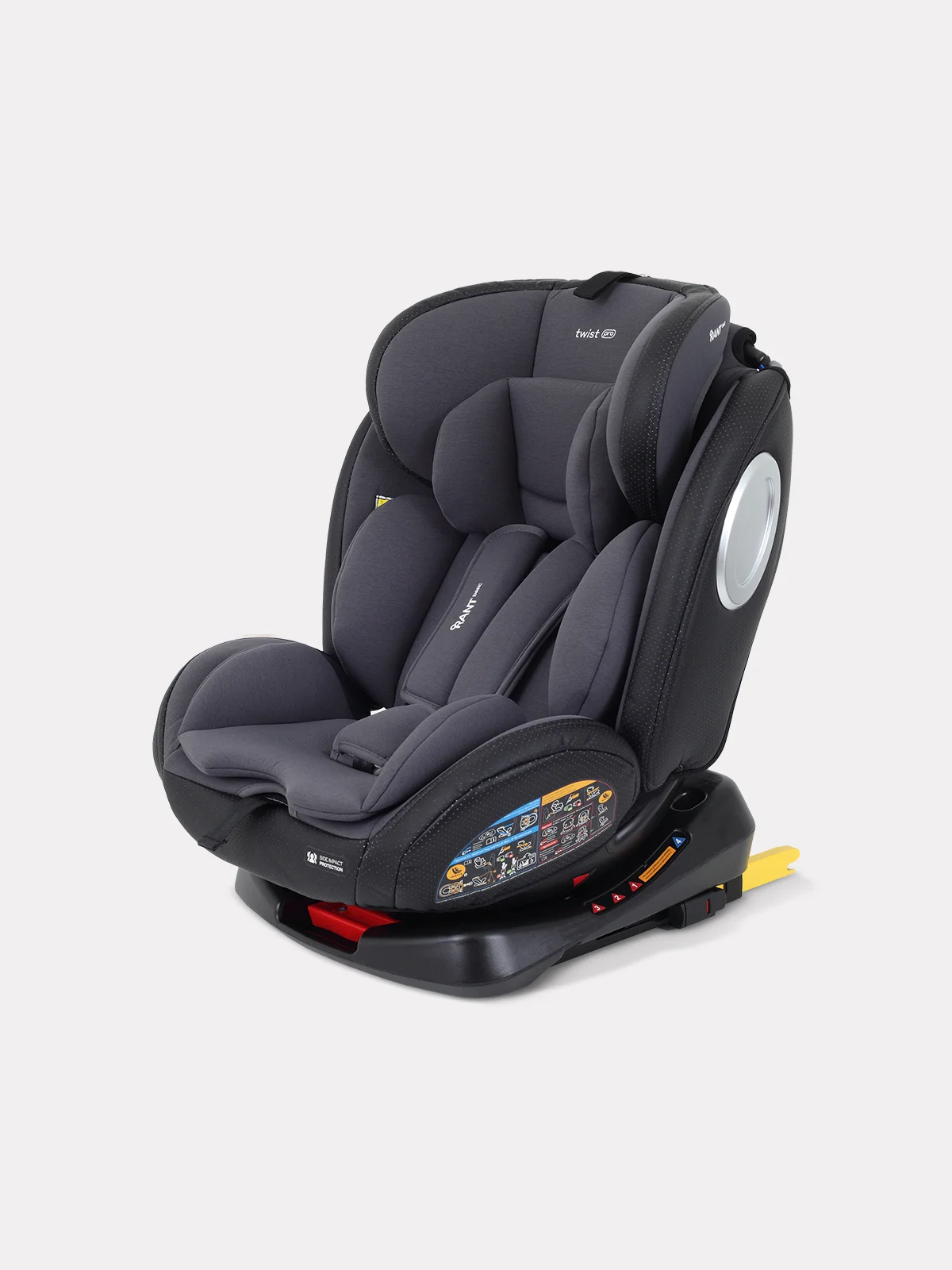 Серый автокресло RANT Twist pro isofix группа 0+-1-2-3 (0-36 кг)