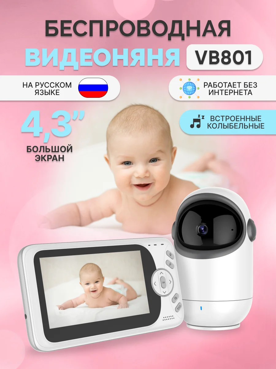 Видеоняня с мониторм беспроводная для малышей