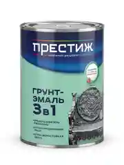 Грунт-эмаль по ржавчине Престиж 3 в 1, полуглянцевая, 0,9 кг, белая