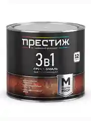 Грунт-эмаль по ржавчине 3 в 1 Престиж М, полуматовая, 1,9 кг, желтая