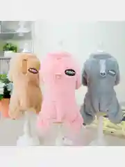 Комбинезон плюшевый, для собак и кошек, с кольцом для шлейки, толстовка, кофта, куртка