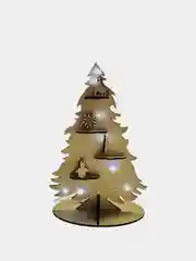 Елка деревянная с полочками и игрушками. Новогодний подарок. Елка для декора 30 см
